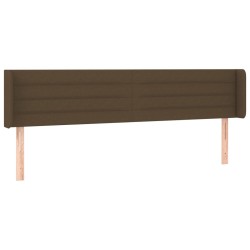 vidaXL Cabecero de tela gris oscuro 203x16x78/88 cm