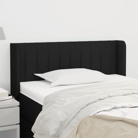 vidaXL Cabecero de tela negro 93x16x78/88 cm