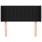 vidaXL Cabecero de tela negro 93x16x78/88 cm