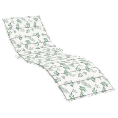 vidaXL Cojín de tumbona tela Oxford estampado de hojas