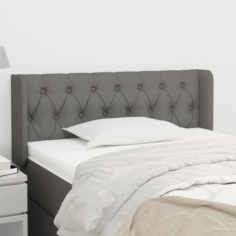 vidaXL Cabecero de tela gris oscuro 93x16x78/88 cm vidaXL Cabecero de tela gris oscuro 93x16x78/88 cm