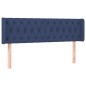 vidaXL Cabecero de tela azul 163x16x78/88 cm