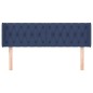 vidaXL Cabecero de tela azul 163x16x78/88 cm
