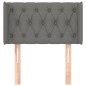 vidaXL Cabecero de tela gris oscuro 83x16x78/88 cm