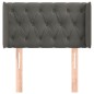 vidaXL Cabecero de terciopelo gris oscuro 83x16x78/88 cm