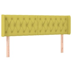 vidaXL Cabecero de tela verde 147x16x78/88 cm
