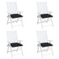 vidaXL Cojines para silla 4 uds tela Oxford a cuadros negro 50x50x7 cm vidaXL Cojines para silla 4 uds tela Oxford a cuadros negro 50x50x7 cm