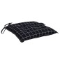 vidaXL Cojines para silla 4 uds tela Oxford a cuadros negro 50x50x7 cm vidaXL Cojines para silla 4 uds tela Oxford a cuadros negro 50x50x7 cm