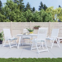 vidaXL Cojines de silla 4 uds tela Oxford estampado hojas 50x50x7 cm