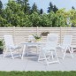 vidaXL Cojines de silla 4 uds tela Oxford estampado hojas 50x50x7 cm