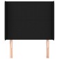 vidaXL Cabecero con orejas de tela negro 103x16x118/128 cm