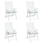 vidaXL Cojines de silla 4 uds tela Oxford estampado hojas 50x50x7 cm