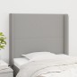 vidaXL Cabecero con orejas de tela gris claro 103x16x118/128 cm vidaXL Cabecero con orejas de tela gris claro 103x16x118/128 cm