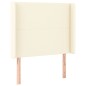 vidaXL Cabecero con orejas cuero sintético crema 83x16x118/128cm vidaXL Cabecero con orejas cuero sintético crema 83x16x118/128cm