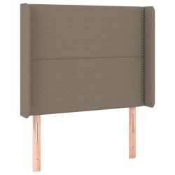 vidaXL Cabecero con orejas de tela gris taupe 83x16x118/128 cm