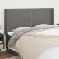 vidaXL Cabecero con orejas de tela gris oscuro 163x16x118/128 cm vidaXL Cabecero con orejas de tela gris oscuro 163x16x118/128 cm