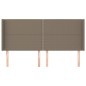 vidaXL Cabecero con orejas de tela gris taupe 183x16x118/128 cm