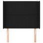 vidaXL Cabecero con orejas de tela negro 93x16x118/128 cm