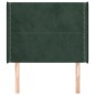 vidaXL Cabecero con orejas de terciopelo verde oscuro 103x16x118/128cm vidaXL Cabecero con orejas de terciopelo verde oscuro 103x16x118/128cm