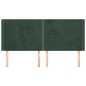 vidaXL Cabecero con orejas de terciopelo verde oscuro 203x16x118/128cm vidaXL Cabecero con orejas de terciopelo verde oscuro 203x16x118/128cm
