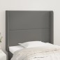 vidaXL Cabecero con orejas cuero sintético gris 83x16x118/128cm vidaXL Cabecero con orejas cuero sintético gris 83x16x118/128cm