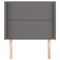 vidaXL Cabecero con orejas cuero sintético gris 83x16x118/128cm vidaXL Cabecero con orejas cuero sintético gris 83x16x118/128cm
