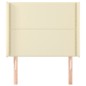 vidaXL Cabecero con orejas cuero sintético crema 83x16x118/128cm vidaXL Cabecero con orejas cuero sintético crema 83x16x118/128cm
