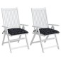 vidaXL Cojines para silla 2 uds tela a cuadros negro 40x40x7 cm vidaXL Cojines para silla 2 uds tela a cuadros negro 40x40x7 cm