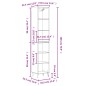 vidaXL Aparador alto madera contrachapada blanco 34,5x32,5x180 cm vidaXL Aparador alto madera contrachapada blanco 34,5x32,5x180 cm