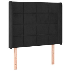 vidaXL Cabecero con orejas de terciopelo negro 83x16x118/128 cm
