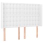 vidaXL Cabecero con orejas de cuero sintético blanco 147x16x118/128 cm vidaXL Cabecero con orejas de cuero sintético blanco 147x16x118/128 cm