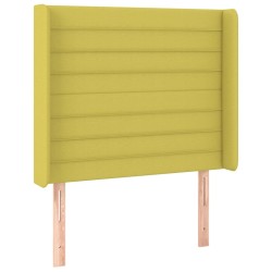 vidaXL Cabecero con orejas de tela verde 83x16x118/128 cm