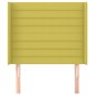 vidaXL Cabecero con orejas de tela verde 83x16x118/128 cm