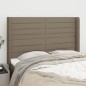 vidaXL Cabecero con orejas de tela gris taupe 147x16x118/128 cm