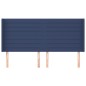 vidaXL Cabecero con orejas de tela azul 203x16x118/128 cm
