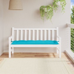 vidaXL Cojín de banco de jardín tela Oxford turquesa 150x50x7 cm