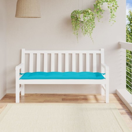 vidaXL Cojín de banco de jardín tela Oxford turquesa 150x50x7 cm