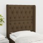 vidaXL Cabecero con orejas de tela marrón oscuro 83x16x118/128 cm vidaXL Cabecero con orejas de tela marrón oscuro 83x16x118/128 cm