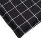 vidaXL Cojín de tumbona tela Oxford a cuadros negro vidaXL Cojín de tumbona tela Oxford a cuadros negro