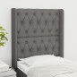 vidaXL Cabecero con orejas de tela gris oscuro 83x16x118/128 cm vidaXL Cabecero con orejas de tela gris oscuro 83x16x118/128 cm