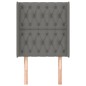 vidaXL Cabecero con orejas de tela gris oscuro 83x16x118/128 cm vidaXL Cabecero con orejas de tela gris oscuro 83x16x118/128 cm