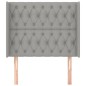 vidaXL Cabecero con orejas de tela gris claro 93x16x118/128 cm vidaXL Cabecero con orejas de tela gris claro 93x16x118/128 cm