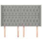 vidaXL Cabecero con orejas de tela gris claro 147x16x118/128 cm vidaXL Cabecero con orejas de tela gris claro 147x16x118/128 cm