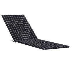 vidaXL Cojín para tumbona tela Oxford a cuadros negro