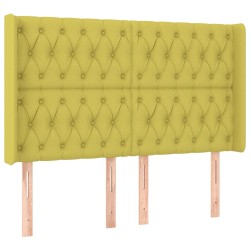 vidaXL Cabecero con orejas de tela verde 147x16x118/128 cm
