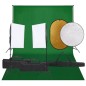 vidaXL Kit de estudio fotográfico con set de luces, fondo y reflector vidaXL Kit de estudio fotográfico con set de luces, fondo y reflector