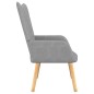 vidaXL Sillón relax con taburete tela gris claro vidaXL Sillón relax con taburete tela gris claro