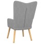 vidaXL Sillón relax con taburete tela gris claro vidaXL Sillón relax con taburete tela gris claro
