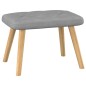 vidaXL Sillón relax con taburete tela gris claro vidaXL Sillón relax con taburete tela gris claro