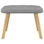 vidaXL Sillón relax con taburete tela gris claro vidaXL Sillón relax con taburete tela gris claro